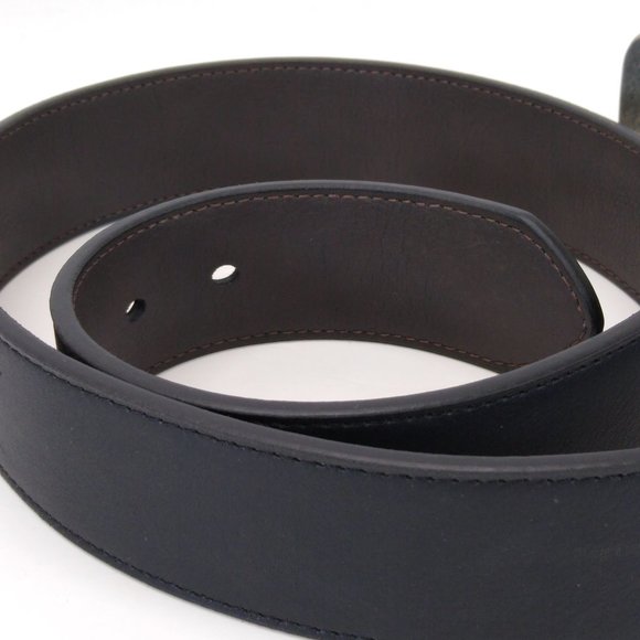 Men Belt Size S/30-32 Black/Brown Perforated Synthetic Leather Hand Crafted  NWT - Picture 9 of 9
